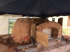 für die Ofentür den Rahmen aufbauen